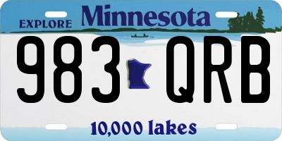 MN license plate 983QRB
