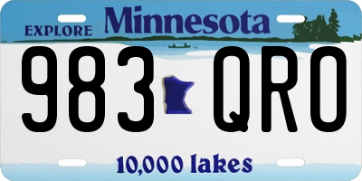 MN license plate 983QRO