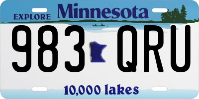 MN license plate 983QRU