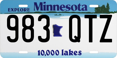 MN license plate 983QTZ