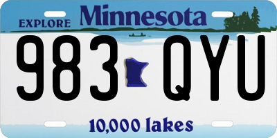 MN license plate 983QYU