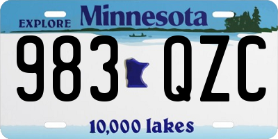 MN license plate 983QZC