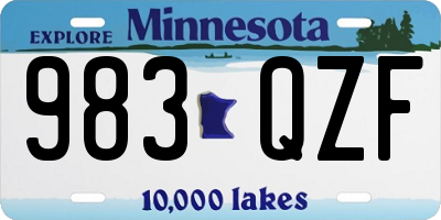 MN license plate 983QZF