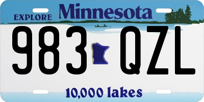 MN license plate 983QZL