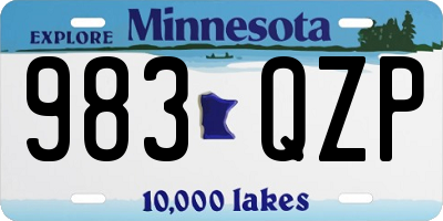 MN license plate 983QZP