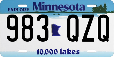 MN license plate 983QZQ