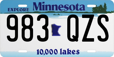 MN license plate 983QZS