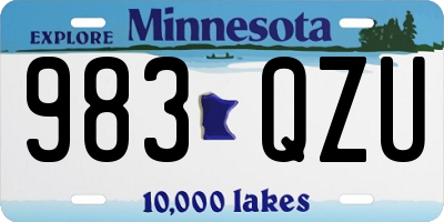 MN license plate 983QZU
