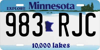 MN license plate 983RJC