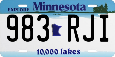 MN license plate 983RJI