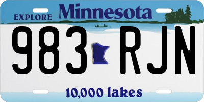 MN license plate 983RJN