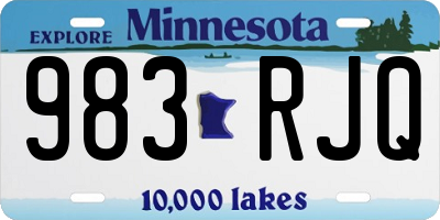 MN license plate 983RJQ