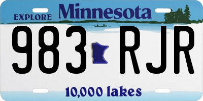 MN license plate 983RJR