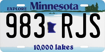MN license plate 983RJS