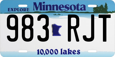 MN license plate 983RJT