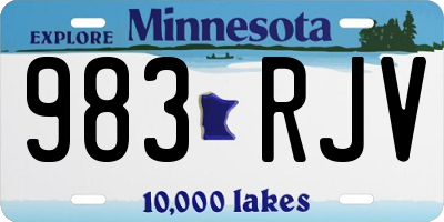 MN license plate 983RJV