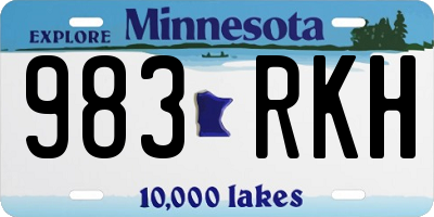 MN license plate 983RKH