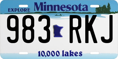 MN license plate 983RKJ