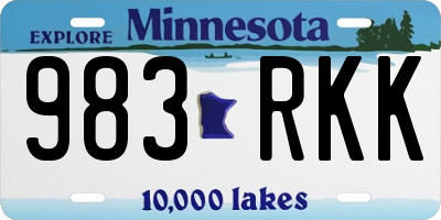 MN license plate 983RKK