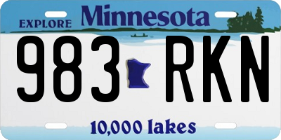 MN license plate 983RKN