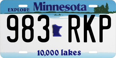 MN license plate 983RKP