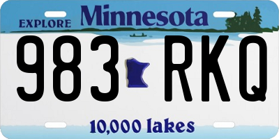 MN license plate 983RKQ