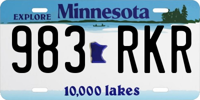 MN license plate 983RKR