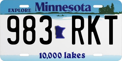 MN license plate 983RKT