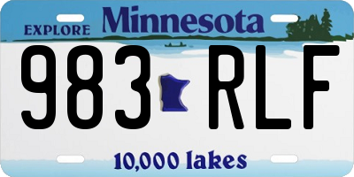 MN license plate 983RLF