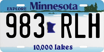 MN license plate 983RLH