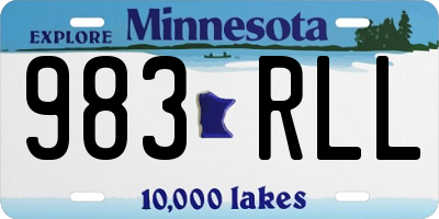 MN license plate 983RLL
