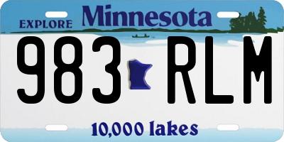 MN license plate 983RLM
