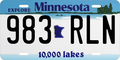 MN license plate 983RLN