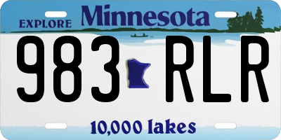 MN license plate 983RLR