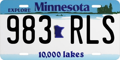 MN license plate 983RLS