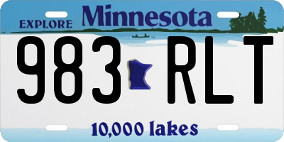 MN license plate 983RLT