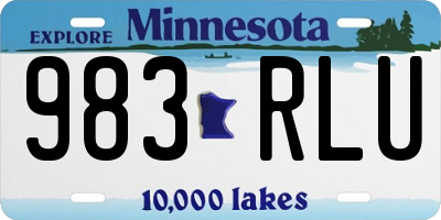 MN license plate 983RLU
