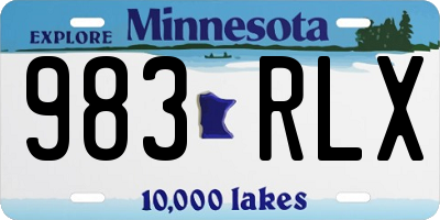 MN license plate 983RLX