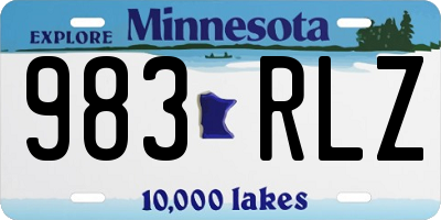 MN license plate 983RLZ