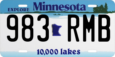 MN license plate 983RMB