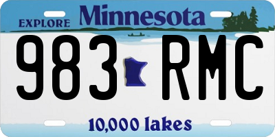 MN license plate 983RMC