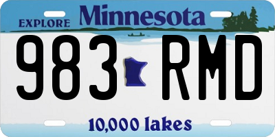 MN license plate 983RMD