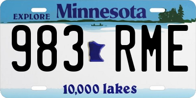 MN license plate 983RME