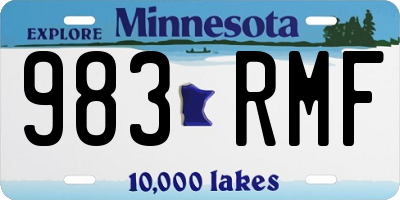 MN license plate 983RMF