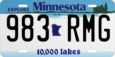 MN license plate 983RMG