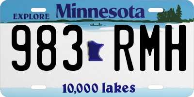 MN license plate 983RMH