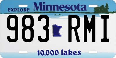 MN license plate 983RMI