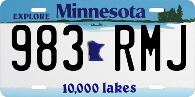 MN license plate 983RMJ