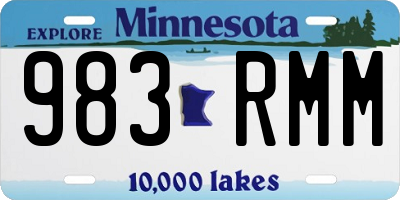 MN license plate 983RMM