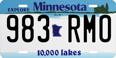 MN license plate 983RMO